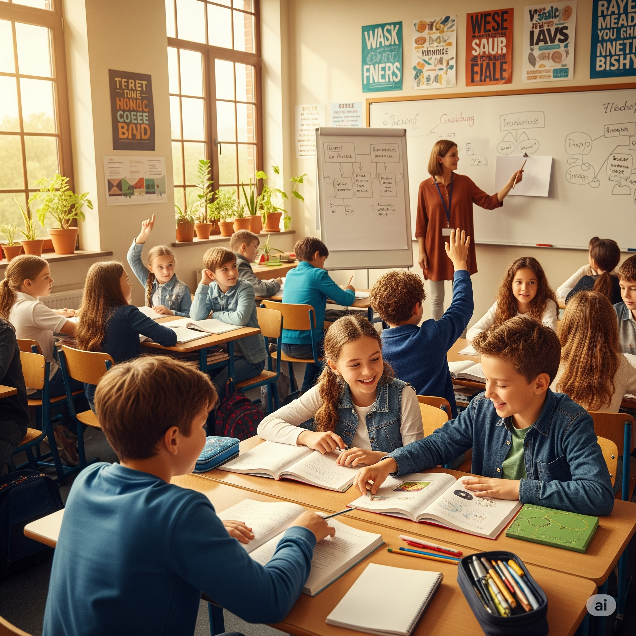 Alunos em sala de aula